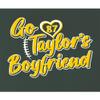 4X-Large Forest Green Mens Script Go Taylor's Boyfriend T-Shirt view 4