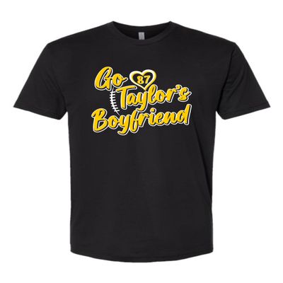 3X-Large Black Mens Script Go Taylor's Boyfriend Deluxe Soft T-Shirt