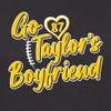 3X-Large Black Mens Script Go Taylor's Boyfriend Deluxe Soft T-Shirt view 3