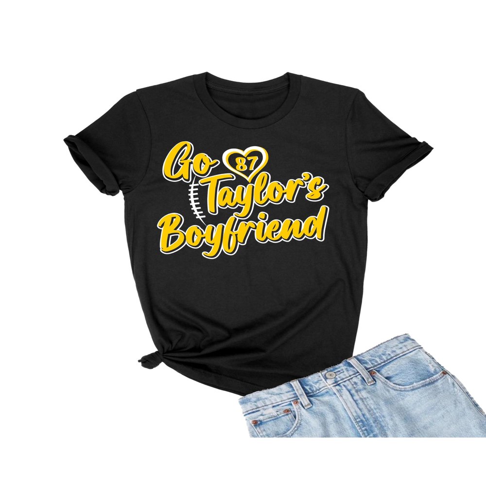 5X-Large Black Mens Script Go Taylor's Boyfriend T-Shirt