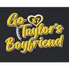 5X-Large Black Mens Script Go Taylor's Boyfriend T-Shirt view 4