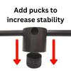 TronX Hockey Stick Handling Training Aid - Hockey Puck Handling Trainer - Used for Hockey Practice - 4 Sections 72 Inches Long view 2