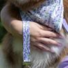 Thoughtful Gift Idea for Dog Owners - Dog Bandana and Matching Wristlet Keychain Set - Colorful, Premium Bandana and Engraved Wristlet Keychain - Dog Mom Set (M/L, Lavender) view 2