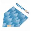 Thoughtful Gift Idea for Dog Owners - Dog Bandana and Matching Wristlet Keychain Set - Colorful, Premium Bandana and Engraved Wristlet Keychain - Dog Mom Set (S, Siberian Spruce) view 1