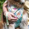 Thoughtful Gift Idea for Dog Owners - Dog Bandana and Matching Wristlet Keychain Set - Colorful, Premium Bandana and Engraved Wristlet Keychain - Dog Mom Set (S, Sun and Shade) view 2