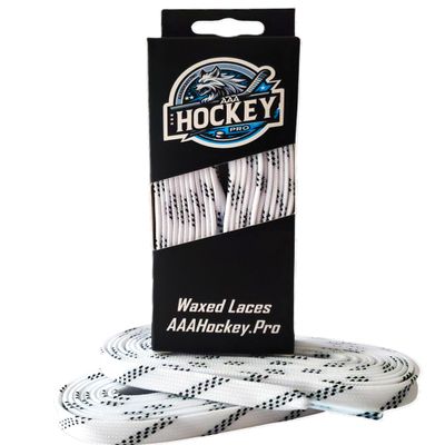 AAA Hockey Pro Waxed Hockey Laces (White - Classic, 84" / JR 3.5 - SR 5)
