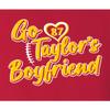 3X-Large Red Mens Script Go Taylor's Boyfriend T-Shirt view 4