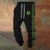 Men's St. Patrick's Day Lucky Shamrock Sweatpants Athletic Pants Traning Track Pants Joggers Athletic Fitness Fashion Urban Lifestyle Streetwear Bottoms for Men Soccer, Running Black view 2