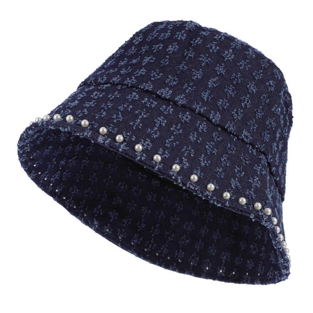 PACKOVE Denim Bucket Hat for Women Cozy Fisherman Hat Wide Brim Unique Sun Headwear for Fishing Hiking and Beach Activities