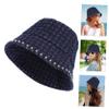 PACKOVE Denim Bucket Hat for Women Cozy Fisherman Hat Wide Brim Unique Sun Headwear for Fishing Hiking and Beach Activities view 4