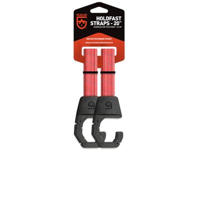 GEAR AID Holdfast Bungee Strap, Organize Your Garage and Gear for Biking, Camping, Hunting, Exercise, Paddling and More, Orange Reflective, 20 Length