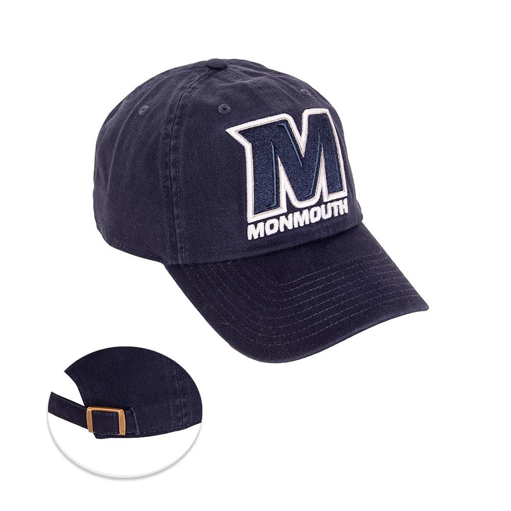 Desert Cactus Monmouth University Baseball Hat Hawks Brimmed Embroidered Hats Cap Adjustable Cloth Strap Adult (Style D) Blue
