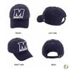 Desert Cactus Monmouth University Baseball Hat Hawks Brimmed Embroidered Hats Cap Adjustable Cloth Strap Adult (Style D) Blue view 3