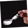 BCOATH 4pcs Portable Stainless Steel Camping Cutlery Foldable Spork Spoon for Outdoor Use Lightweight Stainless Steel for Travel and Picnics view 4