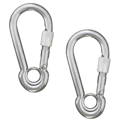Five Oceans 5/16" Snap Hook with Screw Nut & Eyelet, AISI316 Stainless Steel, 2-Pack - FO455-M2