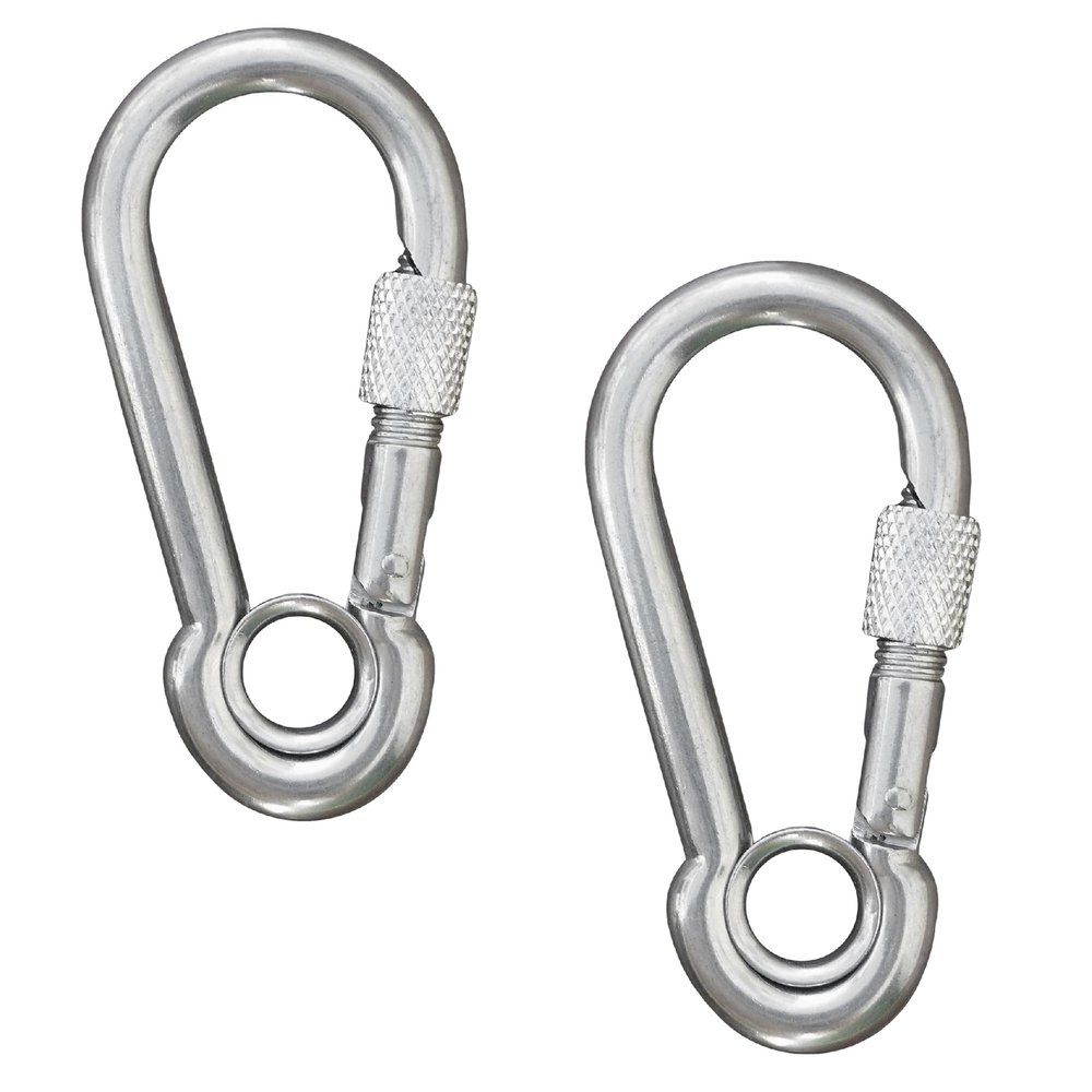 Five Oceans 5/16" Snap Hook with Screw Nut & Eyelet, AISI316 Stainless Steel, 2-Pack - FO455-M2