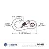 Five Oceans 5/16" Snap Hook with Screw Nut & Eyelet, AISI316 Stainless Steel, 2-Pack - FO455-M2 view 2