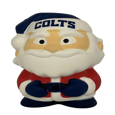 Party Animal NFL Jumbo Squeezymates Indianapolis Colts Santa Squeezy Figurine, Team Colors, 4" Tall