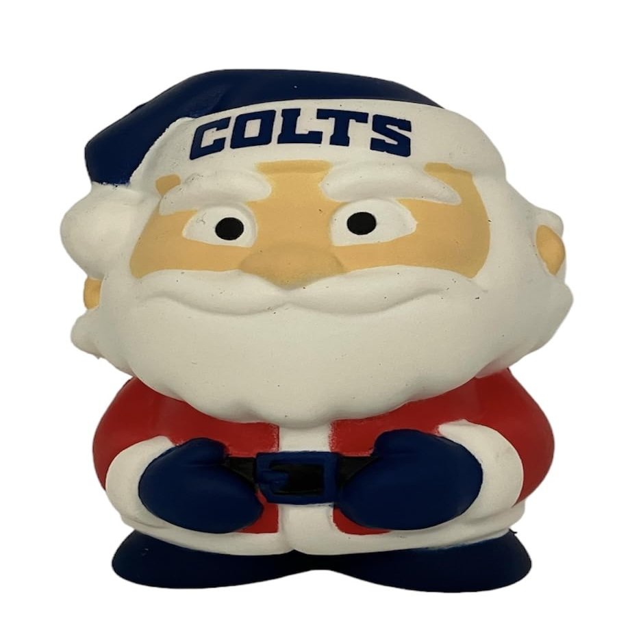 Party Animal NFL Jumbo Squeezymates Indianapolis Colts Santa Squeezy Figurine, Team Colors, 4" Tall
