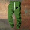 Men's St. Patrick's Day Lucky Shamrock Sweatpants Athletic Pants Traning Track Pants Joggers Athletic Fitness Fashion Urban Lifestyle Streetwear Bottoms for Men Soccer, Running Green view 2