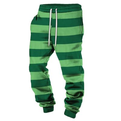 Men's St. Patrick's Day Lucky Shamrock Sweatpants Athletic Pants Traning Track Pants Joggers Athletic Fitness Fashion Urban Lifestyle Streetwear Bottoms for Men Soccer, Running Yellow
