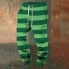 Men's St. Patrick's Day Lucky Shamrock Sweatpants Athletic Pants Traning Track Pants Joggers Athletic Fitness Fashion Urban Lifestyle Streetwear Bottoms for Men Soccer, Running Yellow view 2