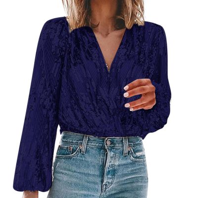 Womens Blouses and Tops Women's Holiday Party Tops Sequin Silver Shirts for Women Pink Glitter Long Sleeve Party Blouse