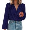 Womens Blouses and Tops Women's Holiday Party Tops Sequin Silver Shirts for Women Pink Glitter Long Sleeve Party Blouse view 1