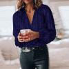 Womens Blouses and Tops Women's Holiday Party Tops Sequin Silver Shirts for Women Pink Glitter Long Sleeve Party Blouse view 3