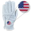 USA Flag Leather Golf Gloves - 100% Cabretta Leather Golf Glove with Magnetic Ball Marker for Right & Left Hand Golfers, Adult Men's, Small to XXL Sizes view 1