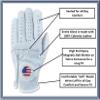 USA Flag Leather Golf Gloves - 100% Cabretta Leather Golf Glove with Magnetic Ball Marker for Right & Left Hand Golfers, Adult Men's, Small to XXL Sizes view 2
