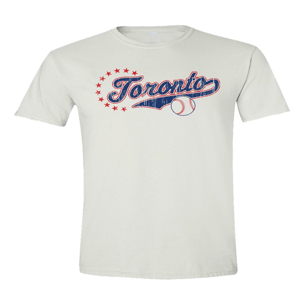 J2 Sport Toronto Baseball T-Shirt  Men & Women Short Sleeve T Shirt Tee Tshirt White
