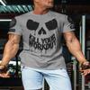 KillWorkout Shirts for Men, Funny Workout Gym Shirt Lifting T-Shirt (LG, KillWorkout Skull Grey Branded) view 3