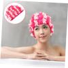 Milisten Retro Floral Petals Swimming Hat for Women Elegant Bathing Cap for Hair Comfortable Stylish Shower Hat for Use Blush view 2