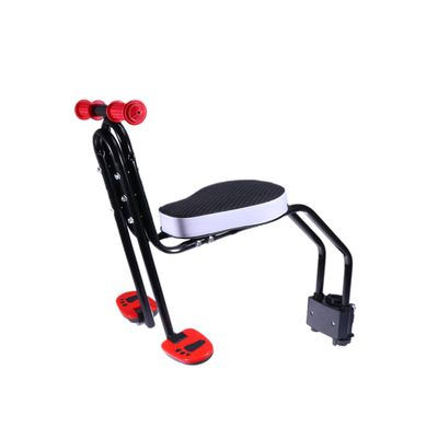 Yardwe Boy Girl Quick Dismounting Bike Seat Preposed Safety Seat with Armrest and Pedals for Boy Girl Standard Black Compatible with Mountain Bikes