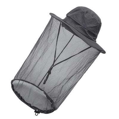 BESPORTBLE Sun Protection Hat Netting Sunshade Face Covering Net Uv Fisherman Hat for Outdoor Sports Dark Grey