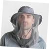 BESPORTBLE Sun Protection Hat Netting Sunshade Face Covering Net Uv Fisherman Hat for Outdoor Sports Dark Grey view 2