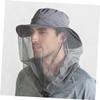 BESPORTBLE Sun Protection Hat Netting Sunshade Face Covering Net Uv Fisherman Hat for Outdoor Sports Dark Grey view 4