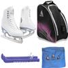 Jackson Ultima Figure Ice Skates Finesse JS150 / Medium to Wide/Adult 4 Bundle with Bag, Guardog Skate Guards, Towel view 1