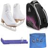 Jackson Ultima Figure Ice Skates Classic JC204 / Medium to Wide/Toddler 8 Bundle with Bag, Guardog Skate Guards, Towel view 1