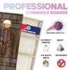 CornholeGamesUSA Pro Cornhole Boards Set | Made in USA | 3/4 Baltic Birch | No Bounce | Triple Thick Legs | Two Brace & Handles, Tournament 2x4 Regulation Set with Score Tower & Cornhole Bags view 2