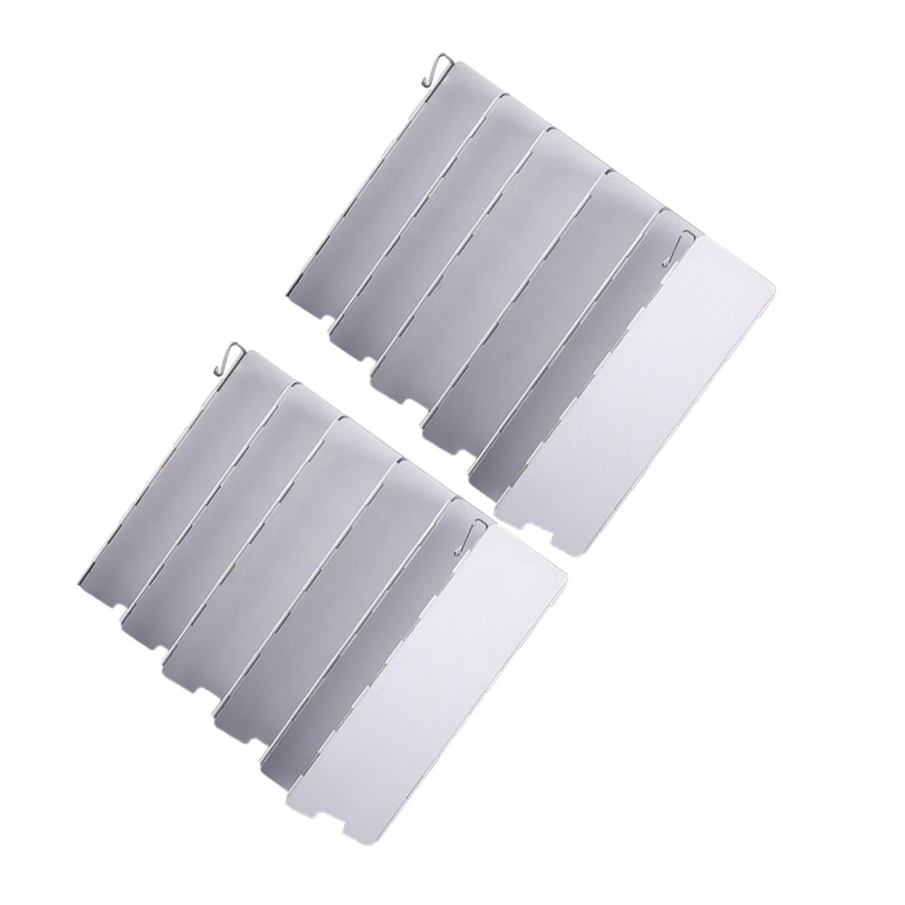 Yardwe Foldable Camping Wind Shield for Portable Gas Burners 12 Sheet