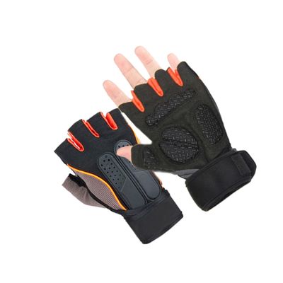 BESPORTBLE 1pair Weightlifting Half Finger Gloves Wrist Support Breathable Training Gloves for Men and Women Outdoor Sports Equipment for Strength Training Orange