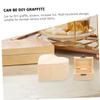 Abaodam 2pcs Unfinished Diy Wooden Storage Box Large Heart-shaped Small Rectangular Unpainted Wooden Boxes for Crafts Jewelry and Keepsakes Organization view 4