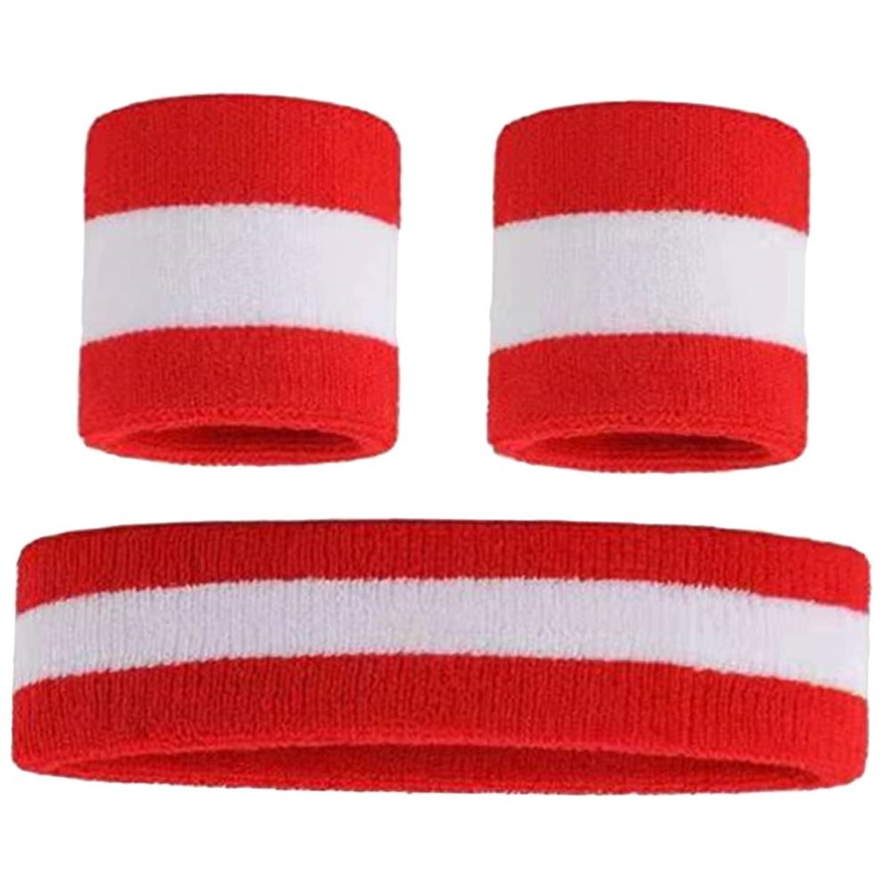 BESPORTBLE Men's Women's Workout Headbands 3pc Sports Headband Wristband Set for Yoga Running Basketball