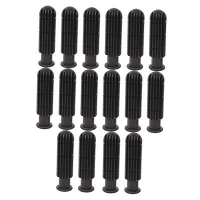 BESPORTBLE 16pcs Soccer Table Football Grips Ergonomic Handle Replacements for Foosball Machines Wear-Resistant Plastic Antiskid Design for Table Games Black