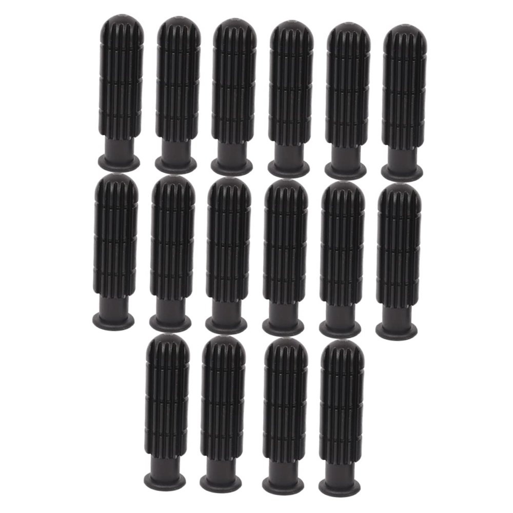 BESPORTBLE 16pcs Soccer Table Football Grips Ergonomic Handle Replacements for Foosball Machines Wear-Resistant Plastic Antiskid Design for Table Games Black