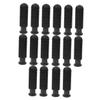 BESPORTBLE 16pcs Soccer Table Football Grips Ergonomic Handle Replacements for Foosball Machines Wear-Resistant Plastic Antiskid Design for Table Games Black