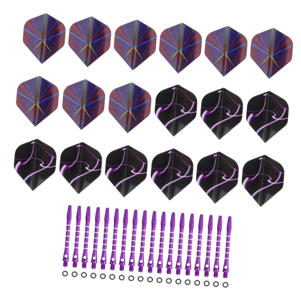 BESPORTBLE 18sets Upgrade Your Darting Experience Dart Accessories Kit Aluminum Alloy Shafts Flights Stems for Tip Darts Enhance