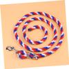 balacoo Heavy Duty Braided Equestrian Lead Rope with Sturdy Clasp for Horse Riding Durable Red Blue and White Colors for Leading and Withholding Pressure view 4